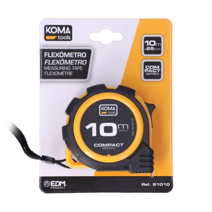 Koma Tools Flexómetro Compact 10 m x 25 mm Cuerpo ABS Antideslizante 4