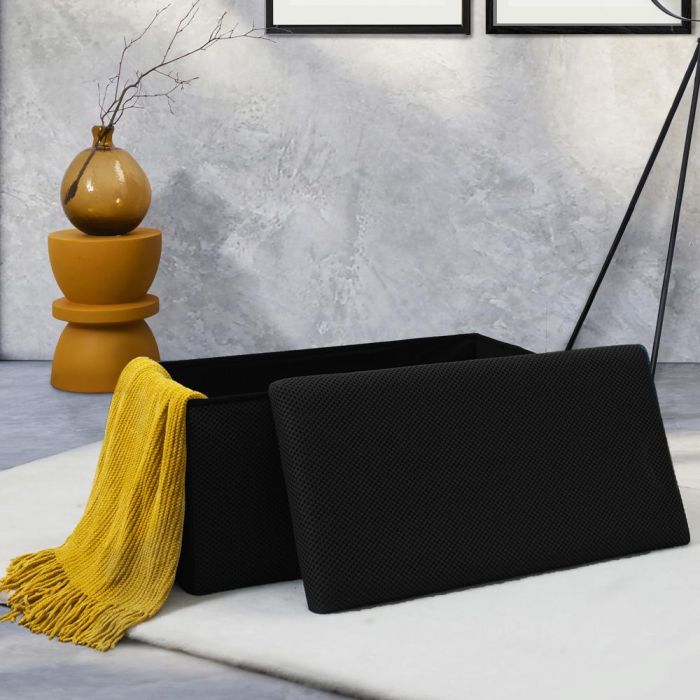 Banco-Puf Plegable Atom Negro Home Deco Factory 1 Banco-Puf Plegable Atom Negro Home Deco Factory 1