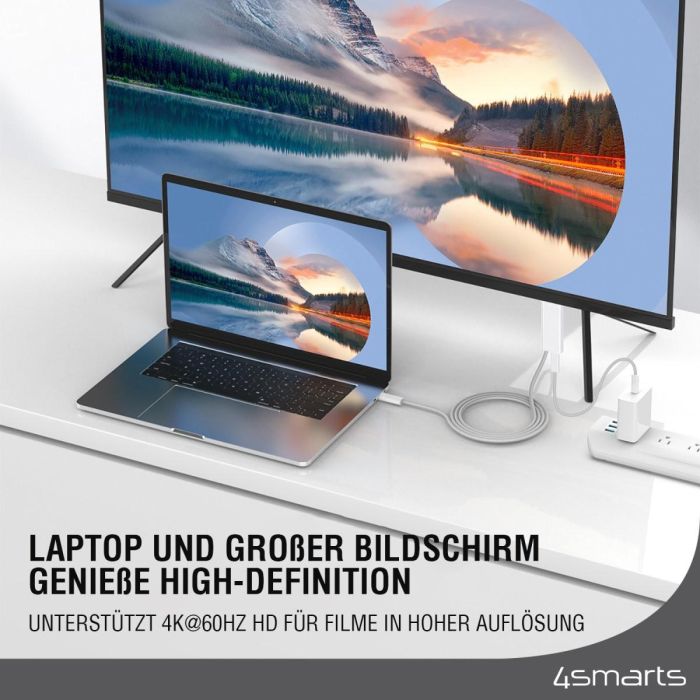4smarts USB-C auf HDMI Kabel PD 2m. wei 6 4smarts USB-C auf HDMI Kabel PD 2m. wei 6
