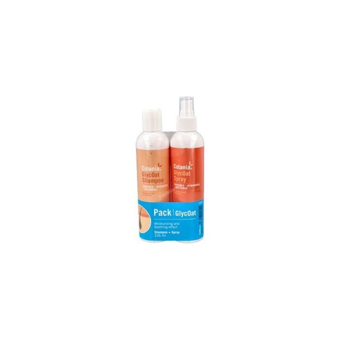 Vetnova Pack Cutania Glycoat Champú + Spray 236 mL para Perros, Gatos y Caballos