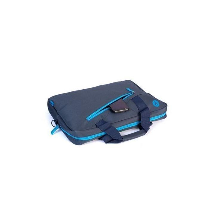 Monray GINGERBLUE Maletín Ginger para Portátiles 15.6" Nylon Resistente, Bolso Bandolera Ajustable, Cinta para Trolley, Azul 1