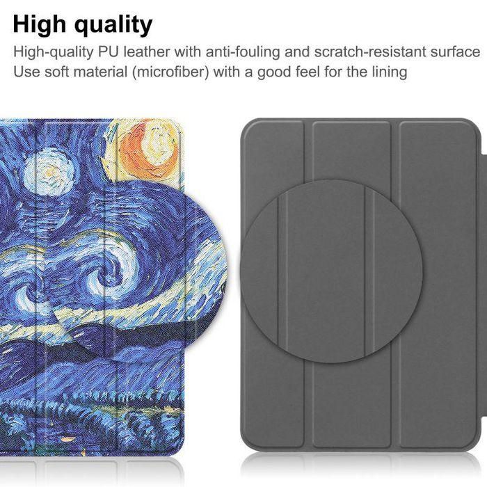 CoreParts For Apple iPad 10th Gen 10.9-inch (2022) Tri-fold Caster Hard Shell Cover with Auto Wake Function - Starry Sky Style 6 CoreParts For Apple iPad 10th Gen 10.9-inch (2022) Tri-fold Caster Hard Shell Cover with Auto Wake Function - Starry Sky Style 6