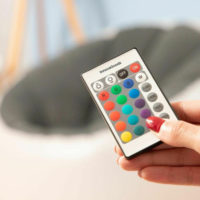 Pack Sillón Hinchable con LED Multicolor y Asiento Hinchable con LED Multicolor y Mando a Distancia InnovaGoods 24