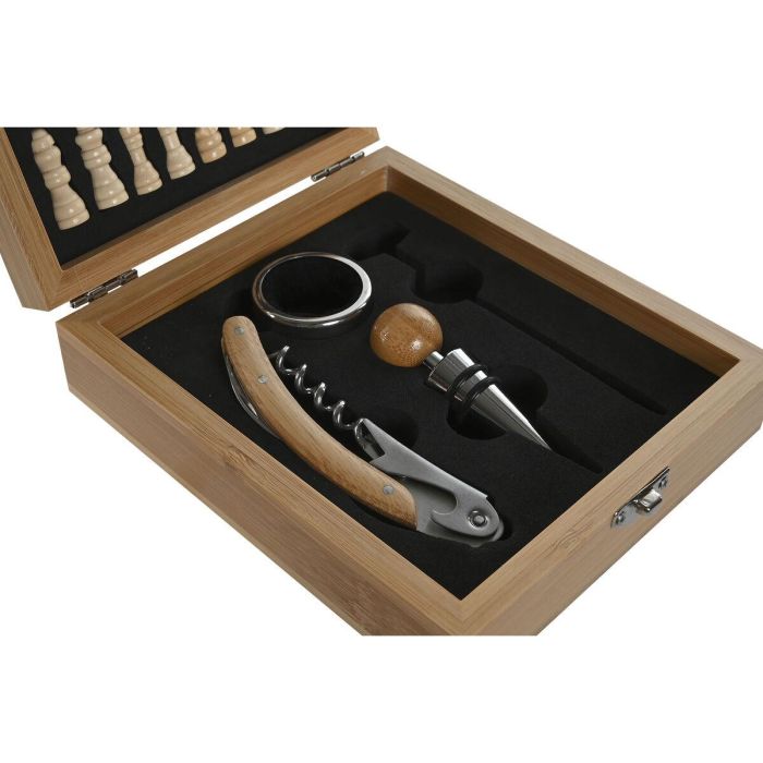 Set de Accesorios para Vino Home ESPRIT Natural Bambú 15 x 17 x 5 cm 3 Set de Accesorios para Vino Home ESPRIT Natural Bambú 15 x 17 x 5 cm 3