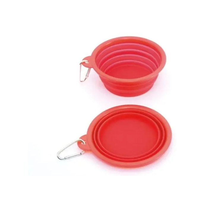 Freedog Travel Bowl Silicona Rojo 400 mL