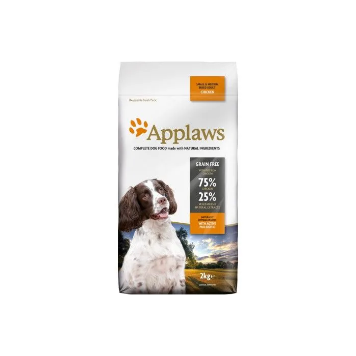 Applaws Alimento Seco para Perros Adultos Razas Pequeñas y Medianas Sabor Pollo 2 kg