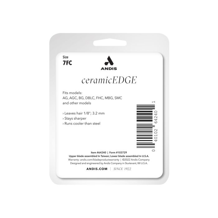 Andis S-7F Cuchilla Cerámica CeramicEdge 3.2 mm para Máquina de Corte Profesional - Mantiene el filo y 75% más fría 1 Andis S-7F Cuchilla Cerámica CeramicEdge 3.2 mm para Máquina de Corte Profesional - Mantiene el filo y 75% más fría 1
