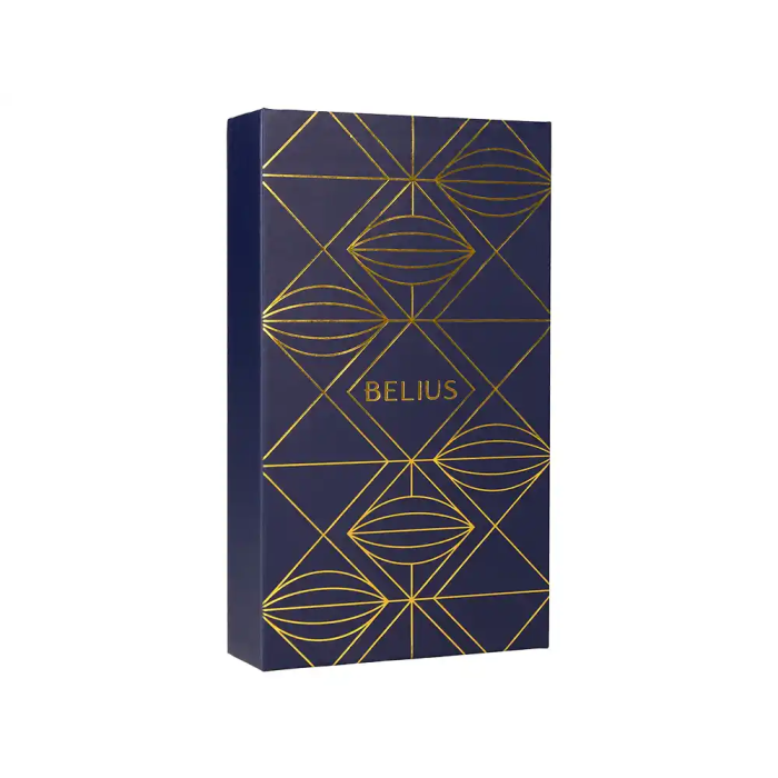 Belius Soiree Boligrafo y Estuche Color Azul Marino y Dorado Tinta Azul Punta 0,8 mm en Caja de Diseño Art Deco Elegante 3