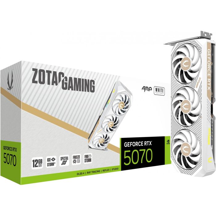 Zotac RTX 5070 12GB Gaming AMP GDDR7 3Fan blanca - Tarjeta Gráfica 7 Zotac RTX 5070 12GB Gaming AMP GDDR7 3Fan blanca - Tarjeta Gráfica 7