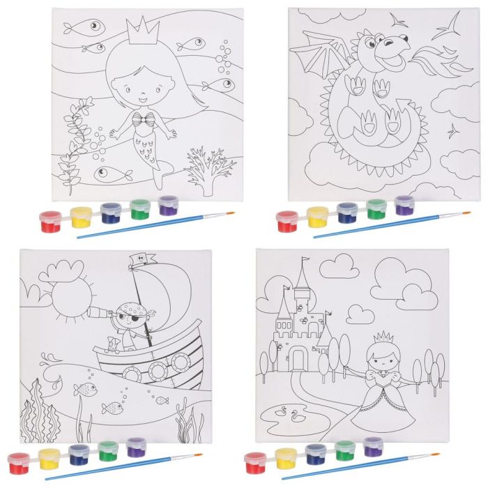 Jeux 2 momes Cuadro Lienzo Pintar Jeux Educative 20x20 cm 2