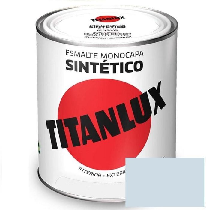 TITAN 504 Esmalte Sintético Industrial Alquídico Titanlux Gris Niebla 750 ml Secado Rápido para Acero y Metales