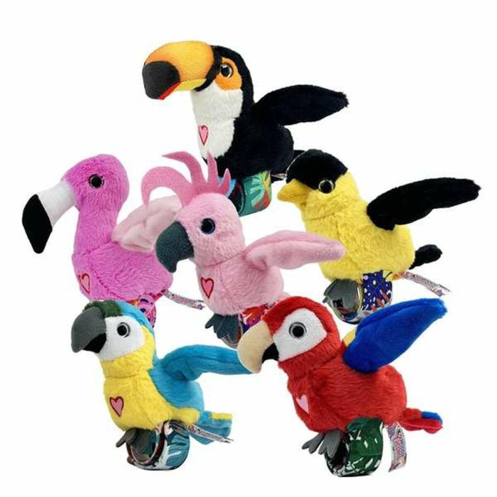 Famosa Peluche Pajarito Happy Yappers Canta Mueve Las Alas Repite Lo Que Dices 18x18x5 cm