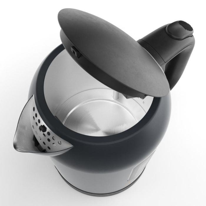 Aiwa Hervidora Eléctrica AKT-1000, 2200W, 1L, Acero Inoxidable Antihuellas, Hervidor de Agua Rápido con Controlador Strix 1