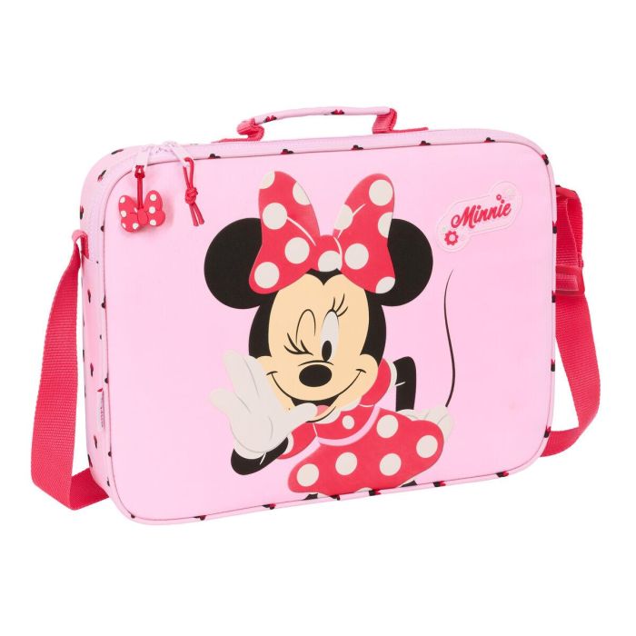 Cartera Escolar Minnie Mouse Naive Rosa 38 x 28 x 6 cm