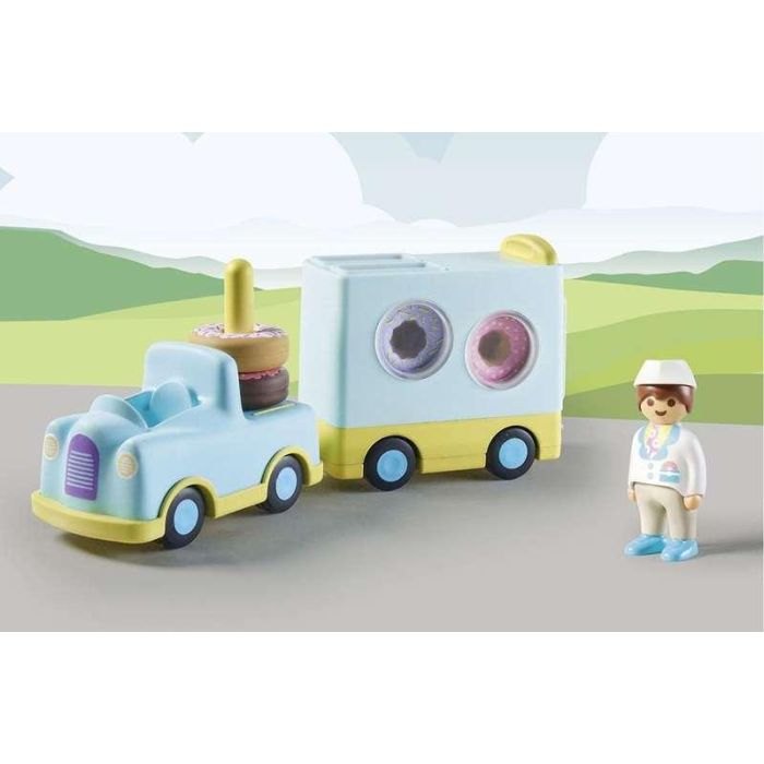 Playmobil Camión de Dónut 1.2.3 con Figuras y Accesorios para Niños a Partir de 1 Año 3