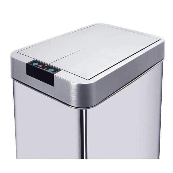 KITCHEN MOVE Papelera automática SILVERLAKE - 60L - Acero inoxidable con fleje 3