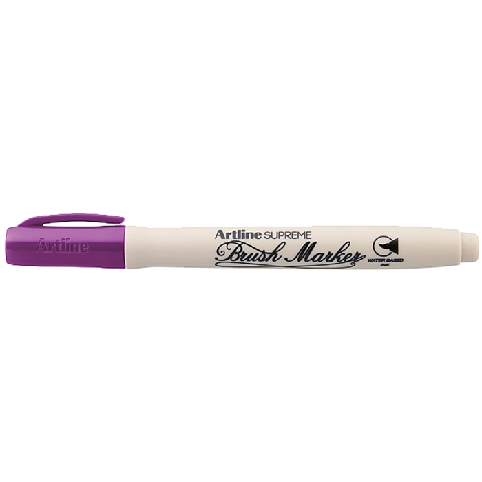 Artline Rotulador Supreme Brush pintura base de agua punta tipo pincel trazo variable magenta 1