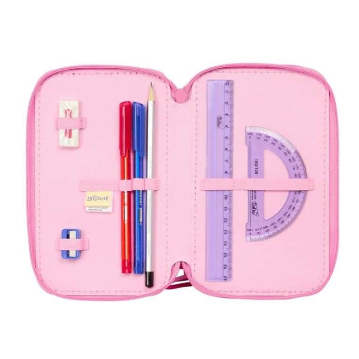Plumier Triple Stitch Chill Rosa 12,5 x 19,5 x 5,5 cm 1 Plumier Triple Stitch Chill Rosa 12,5 x 19,5 x 5,5 cm 1