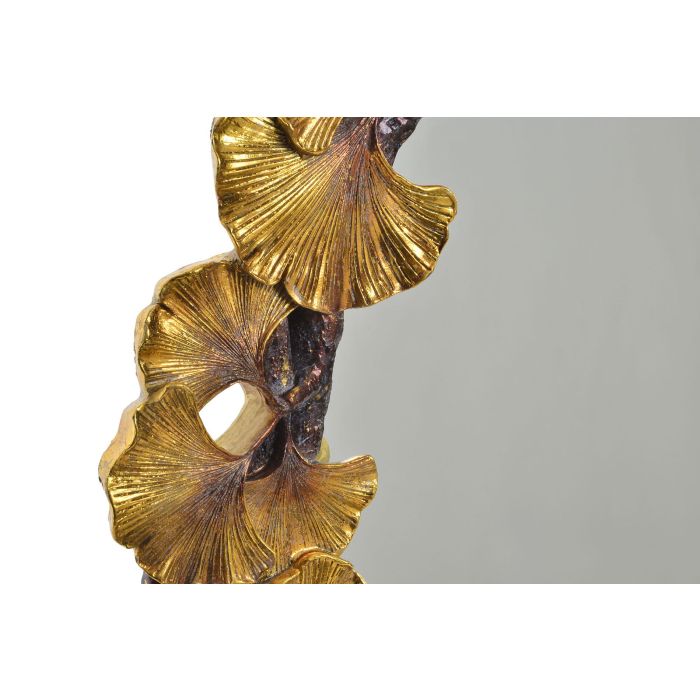 DKD Home Decor Espejo de Pared Neoclásico Dorado 42x50x3 cm con Hojas y Acabado Envejecido Colección Francesca 1