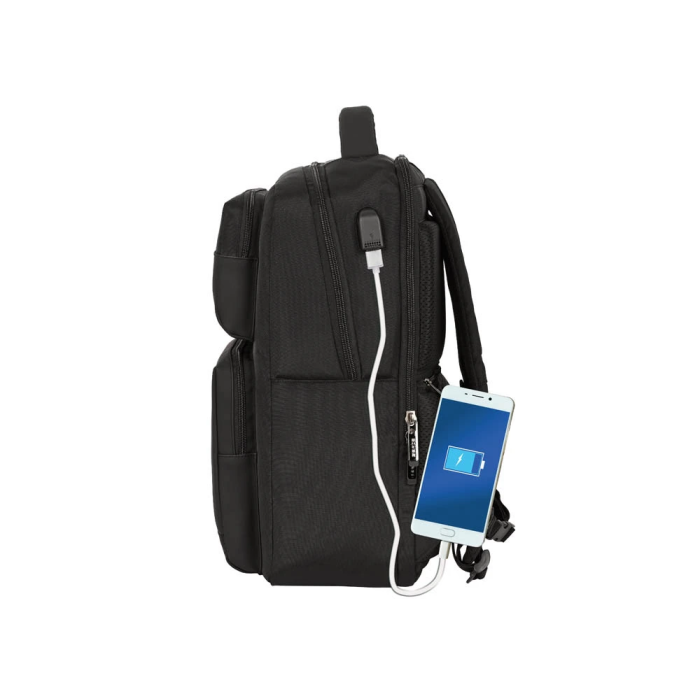 Safta Business Mochila para portátil de 15,6" con USB y 2 bolsillos, Negra, 31x44x13cm 2