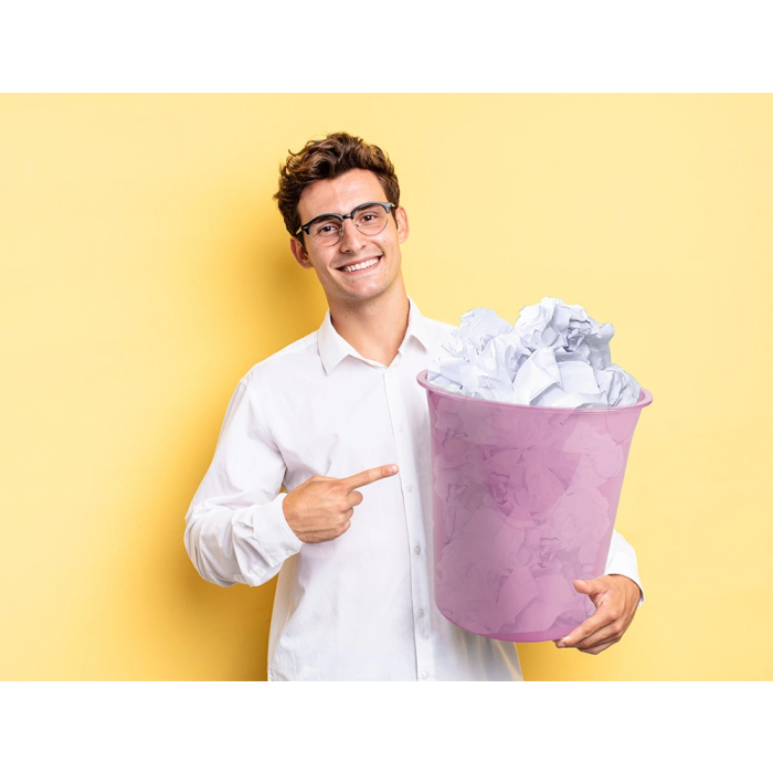 Liderpapel Papelera de Plástico Rosa Translúcido 13 Litros 275x285 mm 6 Liderpapel Papelera de Plástico Rosa Translúcido 13 Litros 275x285 mm 6