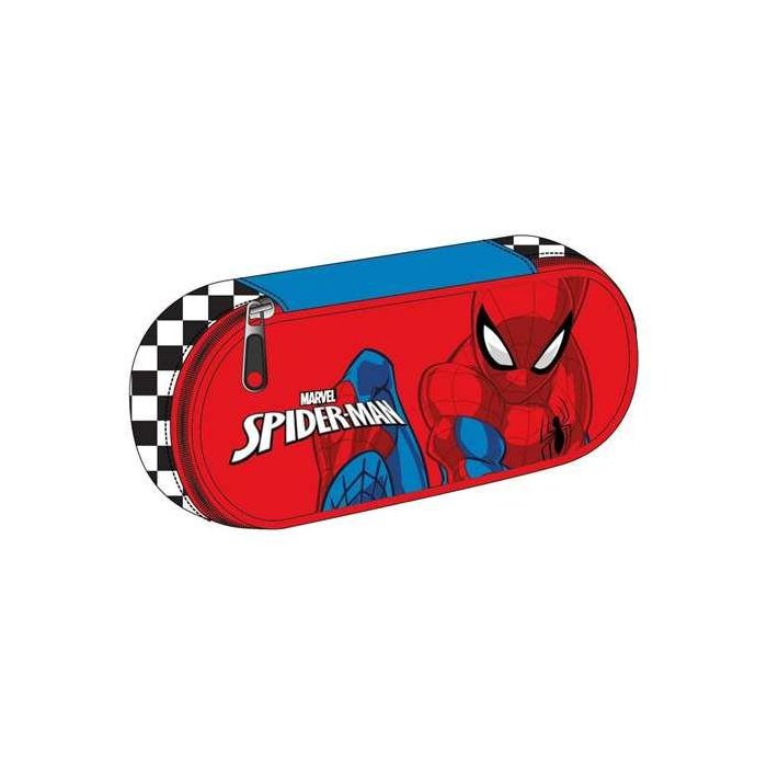 Estuche portatodo ovalado spiderman 8.5 x 5.0 x 22.5 cm