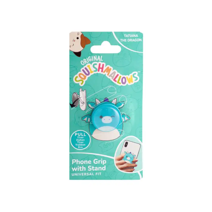 Wondee Soporte y Agarre para Móvil Squishmallows Grip Tatiana - Atril y Protector con Pegatina Reutilizable, Universal