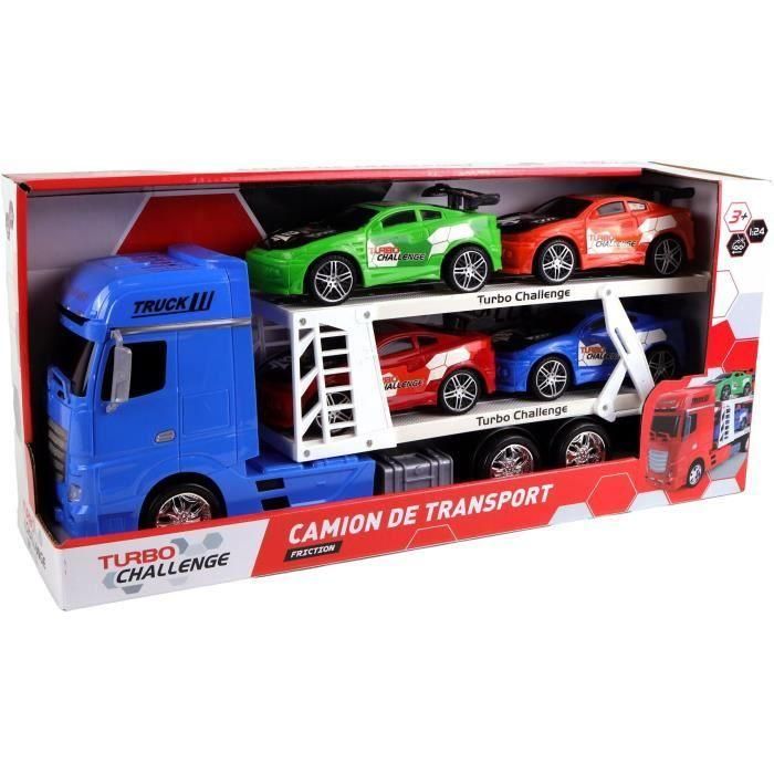 Camión de Transporte - TURBO CHALLENGE - Vehículos de Intervención - 1/24 - Vehículo de Fricción - Color Aleatorio 2 Camión de Transporte - TURBO CHALLENGE - Vehículos de Intervención - 1/24 - Vehículo de Fricción - Color Aleatorio 2
