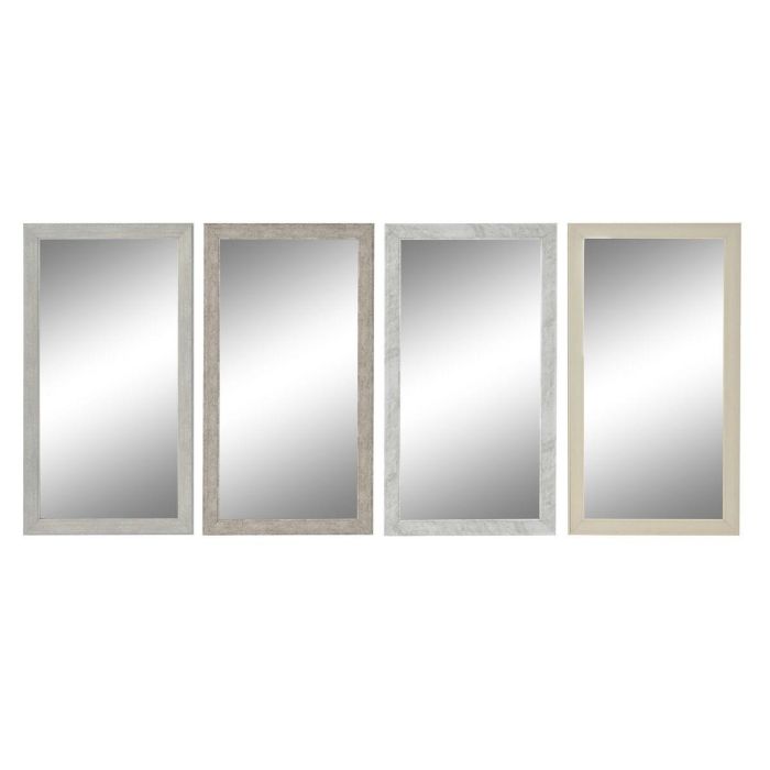 Espejo de pared DKD Home Decor Blanco Beige Gris oscuro 36 x 2 x 66 cm (4 Unidades) Espejo de pared DKD Home Decor Blanco Beige Gris oscuro 36 x 2 x 66 cm (4 Unidades)