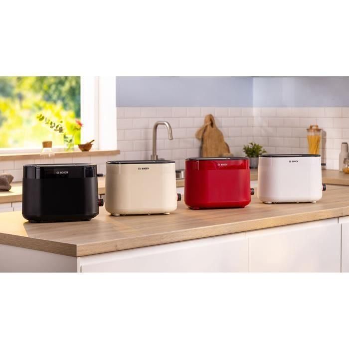 Tostadora - BOSCH - TAT2M121 MyMoment - Blanca - 2 rebanadas - centrado automático del pan - funciones de descongelación y recalentamiento 4 Tostadora - BOSCH - TAT2M121 MyMoment - Blanca - 2 rebanadas - centrado automático del pan - funciones de descongelación y recalentamiento 4