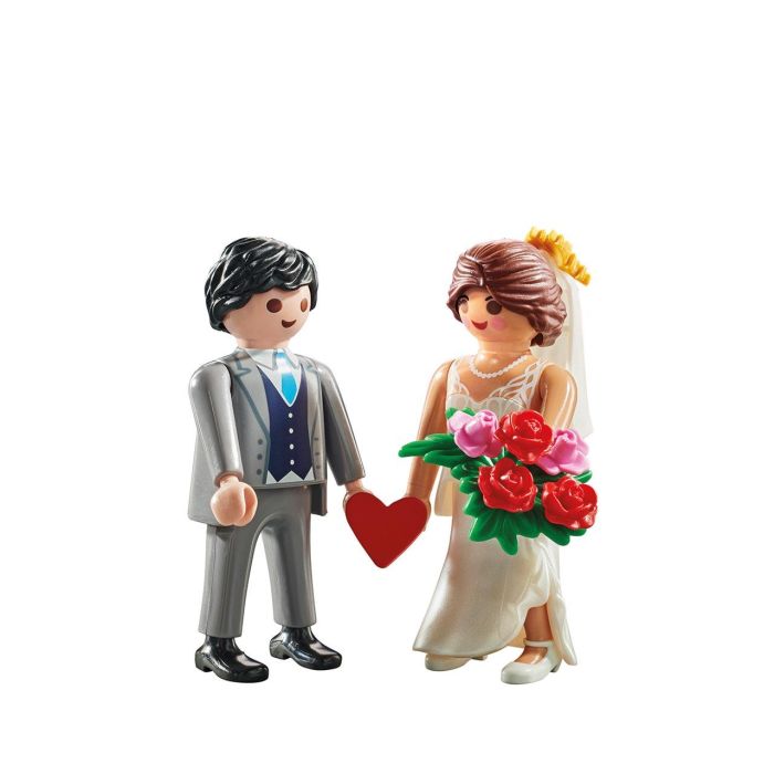 Playmobil 71507 Duo Pack Pareja de Novios - Set de Dos Figuras con Corazón y Ramo de Flores 1 Playmobil 71507 Duo Pack Pareja de Novios - Set de Dos Figuras con Corazón y Ramo de Flores 1