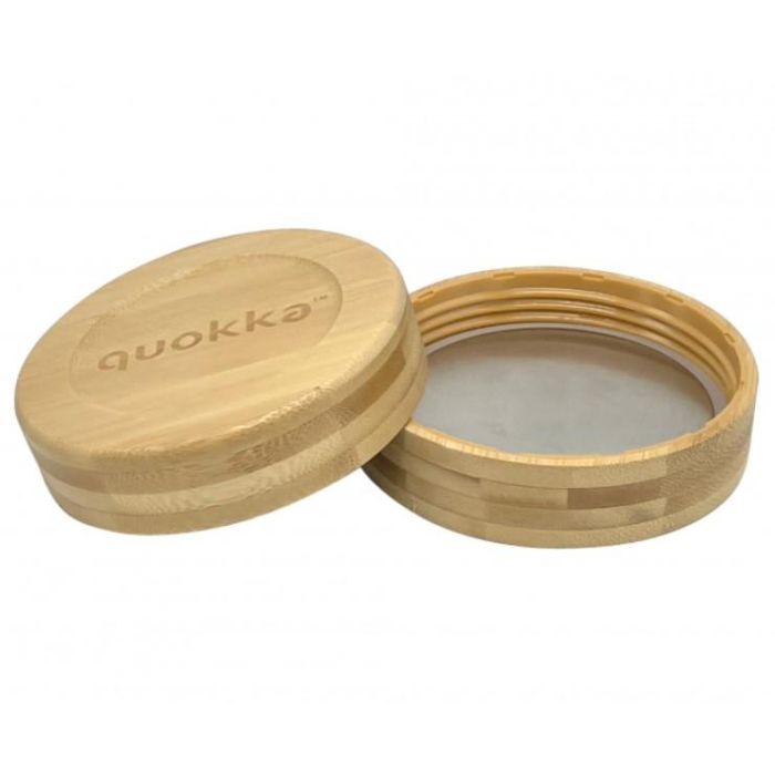 QUOKKA Recipiente de Comida de Cristal 500 ml con Funda Deli Spring - Recipiente Hermético para Alimentos