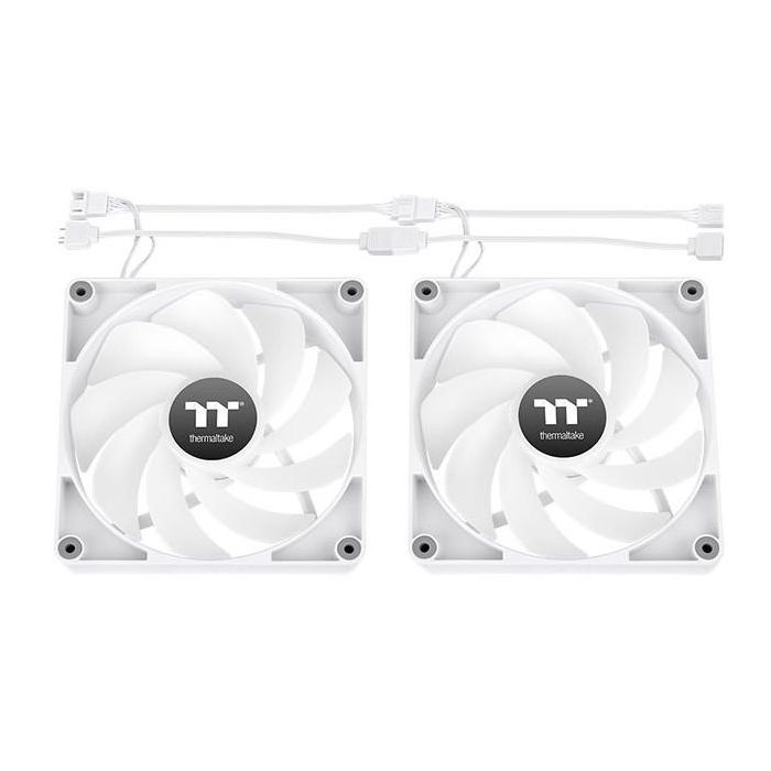 Thermaltake CT140 Reverse ARGB Ventilador 14cm para Carcasa PC Blanco, Iluminación ARGB, 500-1800 RPM, 94.95 CFM (2 unidades) 2 Thermaltake CT140 Reverse ARGB Ventilador 14cm para Carcasa PC Blanco, Iluminación ARGB, 500-1800 RPM, 94.95 CFM (2 unidades) 2