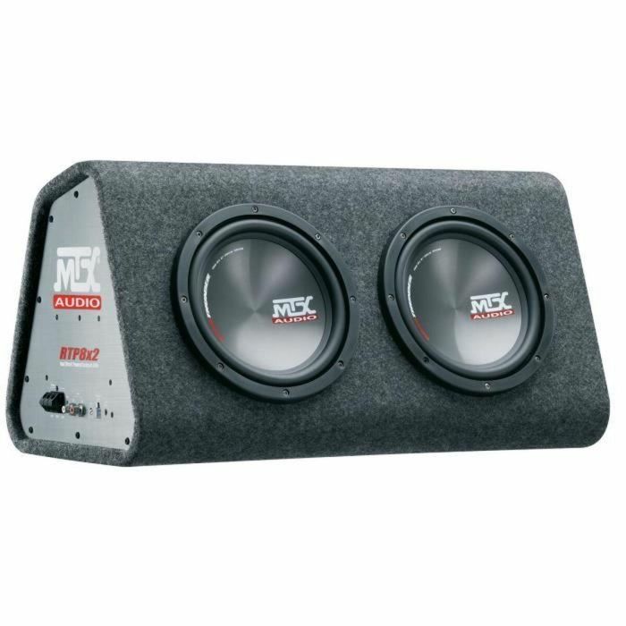 MTX Audio MTX0715442560080 Subwoofer Reflex Activo con 2 altavoces de 20 cm, Amplificador Clase D 240W RMS, Filtro Activo, Mando a Distancia