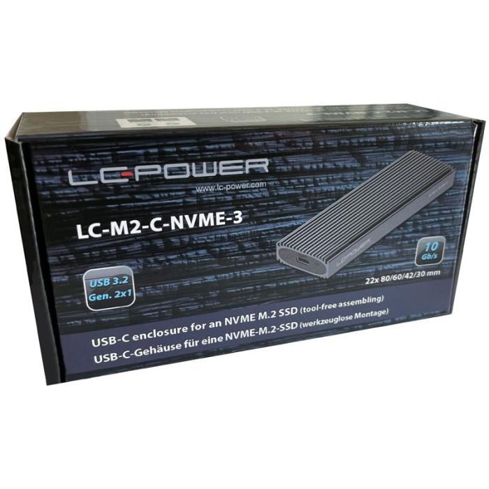 LC-Power NVMe/SATA M.2-SSD USB3 Gen2 LC-M2-C-NVME-3 9 LC-Power NVMe/SATA M.2-SSD USB3 Gen2 LC-M2-C-NVME-3 9