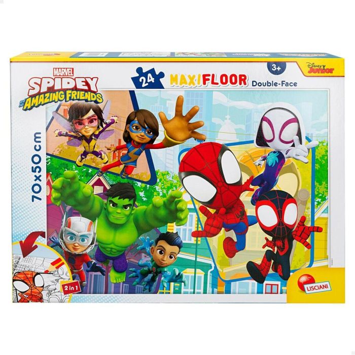 Puzzle Infantil Spidey Doble cara 24 Piezas 70 x 1,5 x 50 cm (6 Unidades) 6