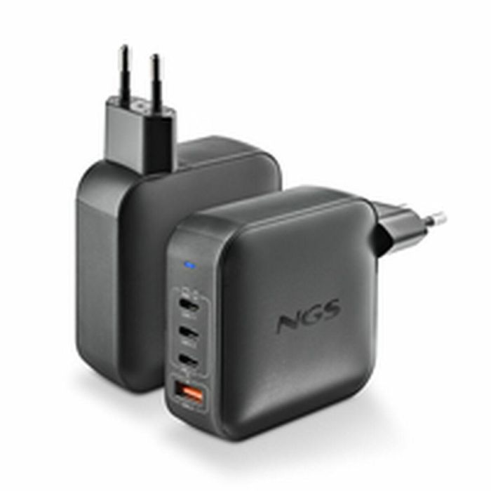 NGS Cargador Portátil BUD165W GaN 165W 3xUSB-C + 1xUSB-A Automático Voltaje 5-21V 10