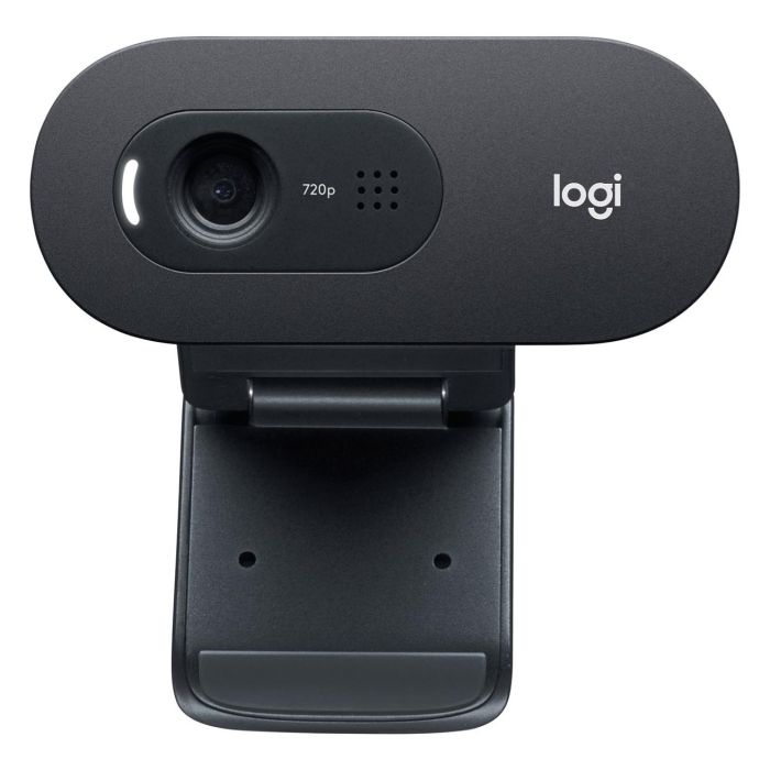 Logitech C505e Webcam HD 720p USB-A, Micrófono con Cancelación de Ruido, Clip Universal, Compatible con Teams, Zoom, Skype