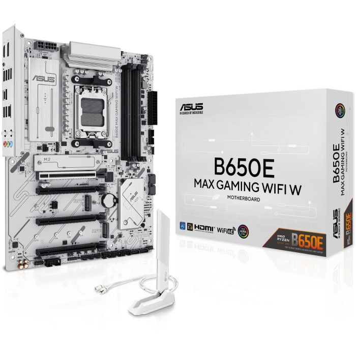 ASUS Placa Base B650E MAX GAMING WiFi W ATX DDR5 Socket AM5 para AMD Ryzen 7000/8000/9000 Series con WiFi 6E y 2.5Gb Ethernet 0 ASUS Placa Base B650E MAX GAMING WiFi W ATX DDR5 Socket AM5 para AMD Ryzen 7000/8000/9000 Series con WiFi 6E y 2.5Gb Ethernet 0
