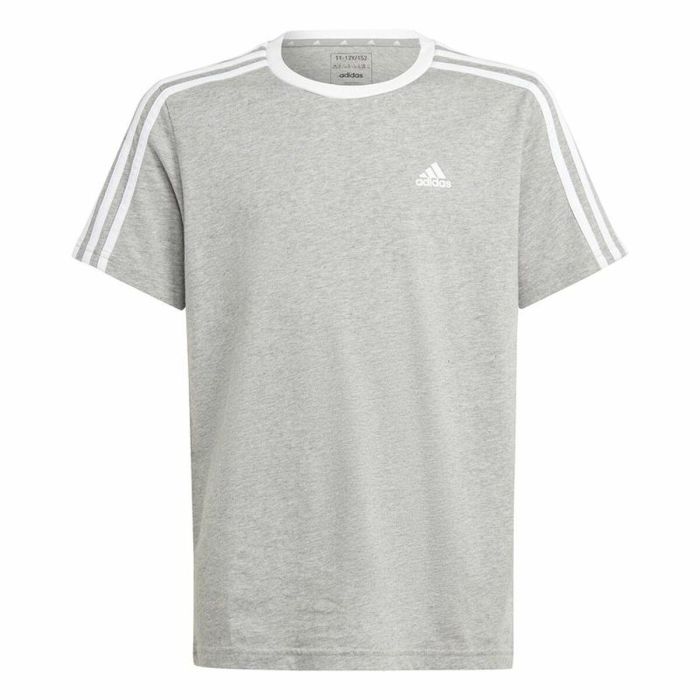 Camiseta de Manga Corta Infantil Adidas Gris 0 Camiseta de Manga Corta Infantil Adidas Gris 0