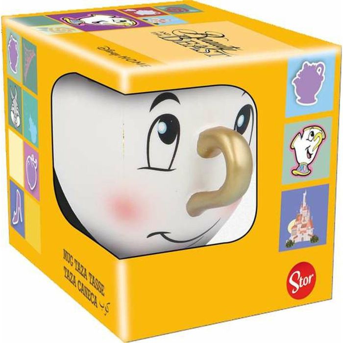 Stor Taza Ceramica 3D 190 ml Chip La Bella Y La Bestia en Caja Regalo