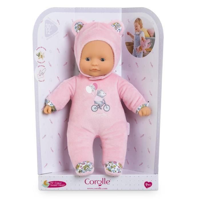 Muñeco Oso Pti' Corazón Rosa - COROLLE - 30cm - Rosa - A partir de 9 meses 1