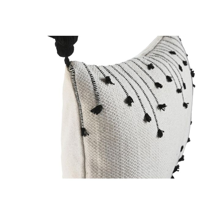 Cojin Shabby DKD Home Decor Blanco Negro 15 x 30 x 50 cm 1