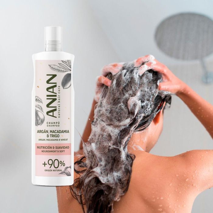 Anian Champú Argán Nutrición y Suavidad Antiencrespamiento Cabello Seco Dañado 400 ml 2
