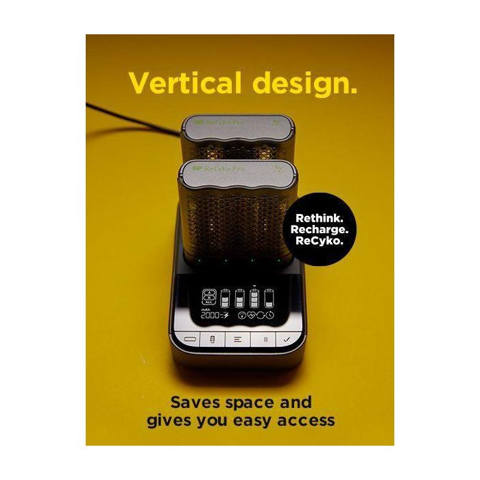 GP ReCyko Pro-Charger Dock incl. 2 x P461 Pro Charger + 8 AA Pro Photoflash Cargador de Baterías 6 GP ReCyko Pro-Charger Dock incl. 2 x P461 Pro Charger + 8 AA Pro Photoflash Cargador de Baterías 6