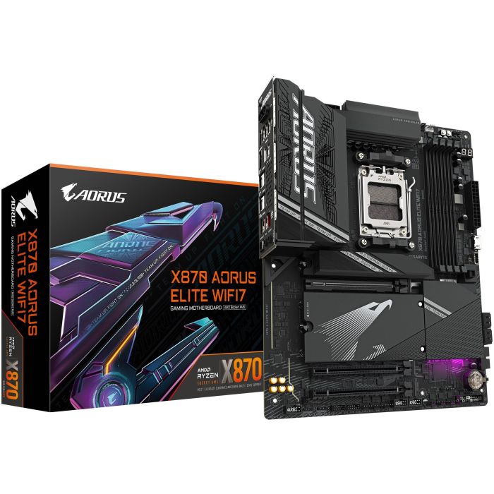 GIGABYTE X870 A ELITE WIFI7 (9MX87EL7-00-10) Placa base AMD Ryzen 9000 DDR5 8000MHz Wi-Fi 7 LAN 2.5GbE VRM 16+2+2 0 GIGABYTE X870 A ELITE WIFI7 (9MX87EL7-00-10) Placa base AMD Ryzen 9000 DDR5 8000MHz Wi-Fi 7 LAN 2.5GbE VRM 16+2+2 0