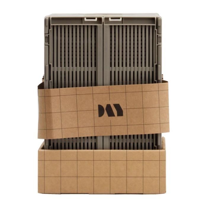 Day Juego de 2 Cajas Plegables 25x16,5 cm Gris 3,3L 4