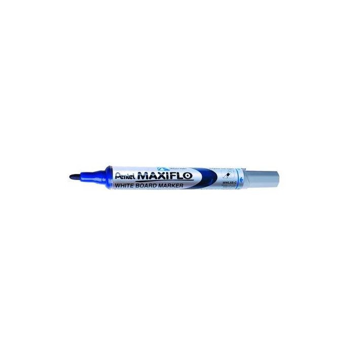 Marcador Pizarra Pentel Maxiflo Mwl5S Conico 2 Mm. Azul (Set de 12)