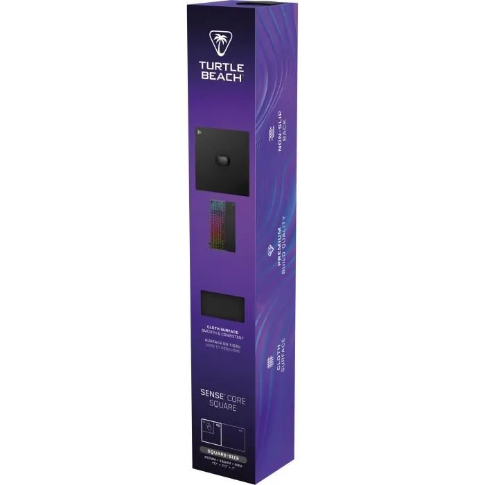 Turtle Beach TUR0731855791019 Alfombrilla de Ratón para Juegos SenseCore Square, Superficie Microtejida Equilibrada y Cómoda 3