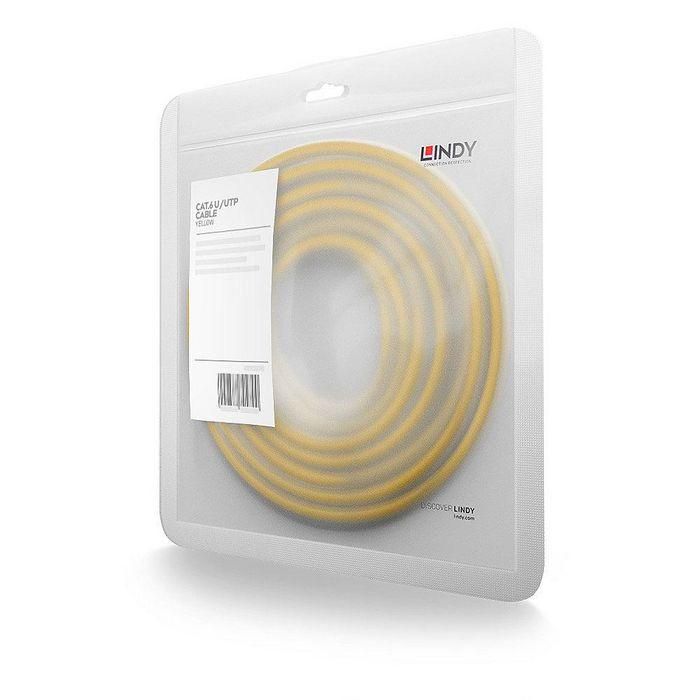 Lindy Cable de Red Cat.6 U/UTP Gigabit Ethernet 3m Amarillo con Contactos Dorados y Diseño Snagless para 1GBase-T 2